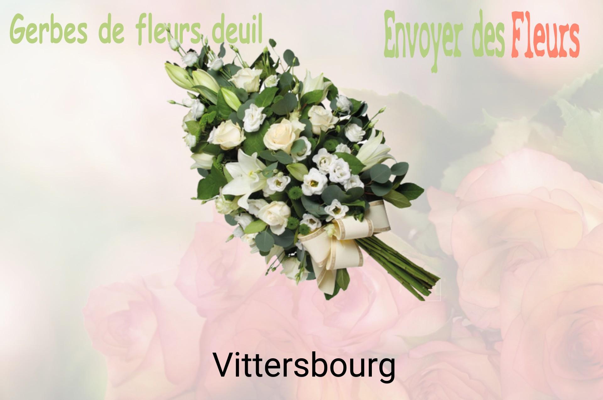 Gerbe de fleurs de deuil livrée à Vittersbourg